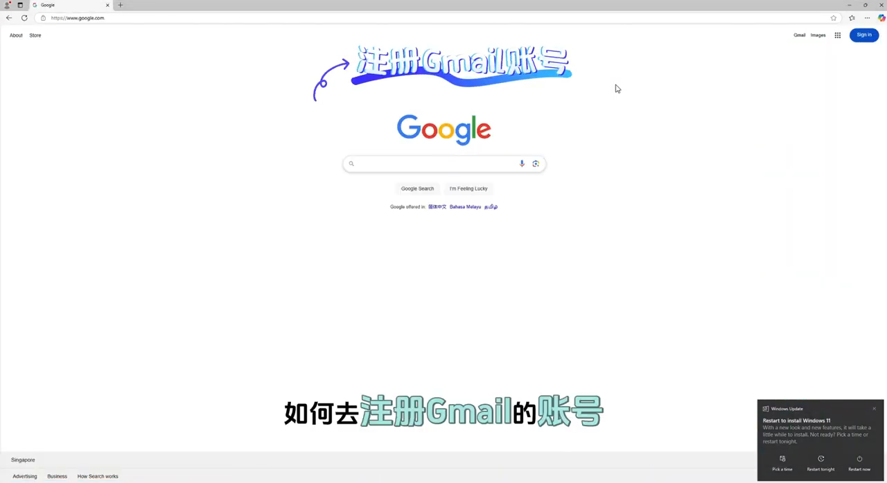 Gmail 注册 — Create account