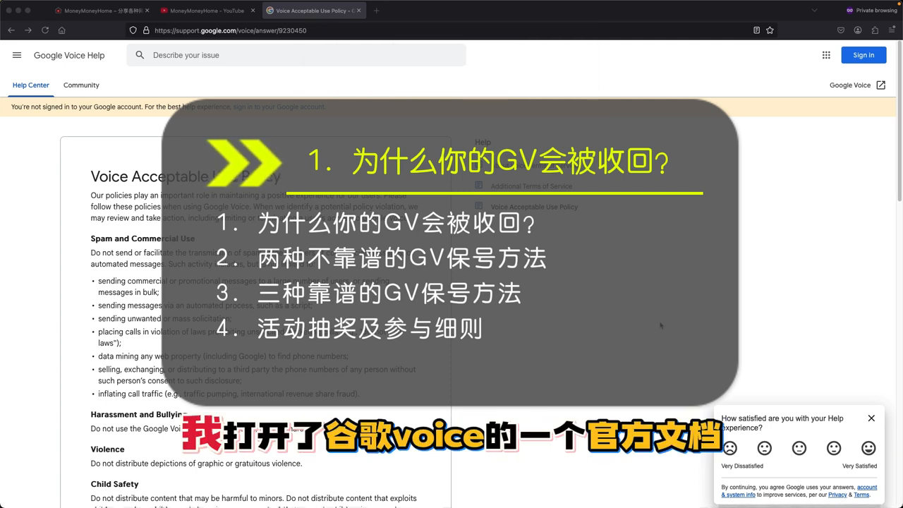 Google Voice 官方回收政策文档