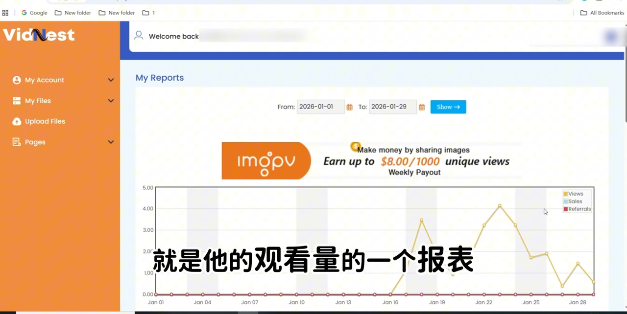 观看量报表：有起有落，模拟正常频道