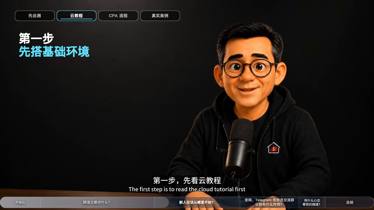 新人路径 — 云教程 → CPA 实战 → 会员案例